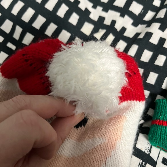 Santa & Elf beanie winter Christmas Ho Ho Ho reversible Santa, sold together - Picture 7 of 7